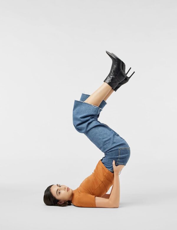 T-shirt femme Desigual manches courtes logo 3D orange noir-1