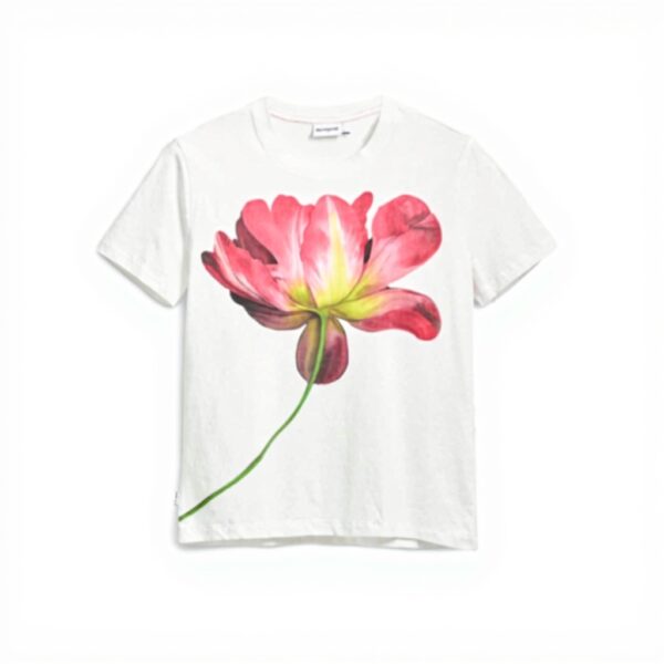 T-shirt Desigual Femme Imprimé Arty Manches Courtes Blanc