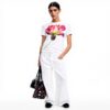 T-shirt Desigual Femme Imprimé Arty Manches Courtes Blanc