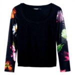 T-shirt Desigual Femme Coupe Jogger Manches Courtes Noir