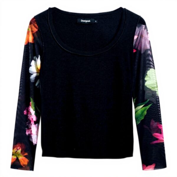 T-shirt Desigual Femme Coupe Jogger Manches Courtes Noir