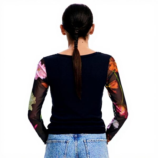 T-shirt Desigual Femme Coupe Jogger Manches Courtes Noir