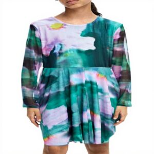 Robe fille Desigual imprimé Arty manches longues bleu