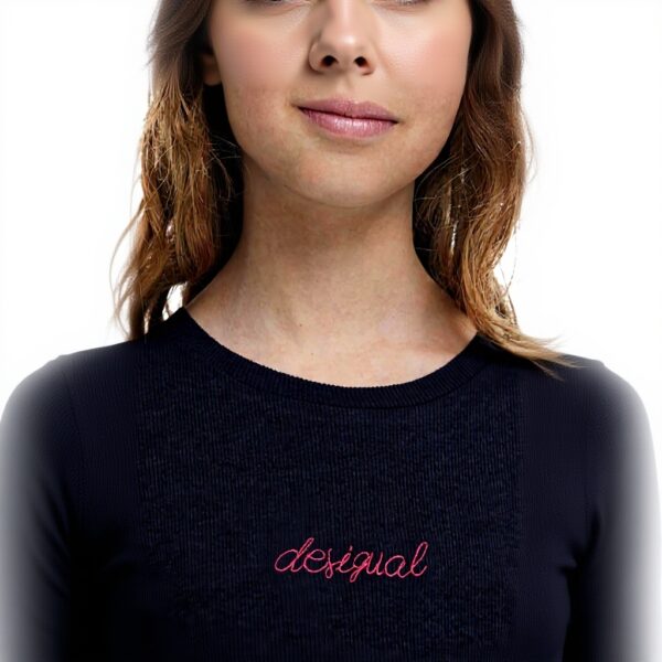 Robe fille Desigual bleu manches longues col rond durable