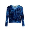 Sweatshirt femme Desigual imprimé Arty coupe slim bleu