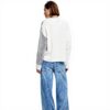 Sweatshirt Desigual Femme Col Roulé Rayures Blanc