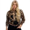 Sweatshirt Desigual Femme Imprimé Animal Col Rond