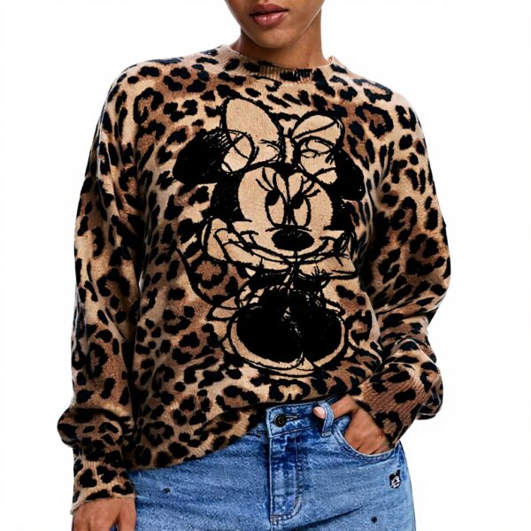 Sweatshirt Desigual Femme Imprimé Animal Col Rond