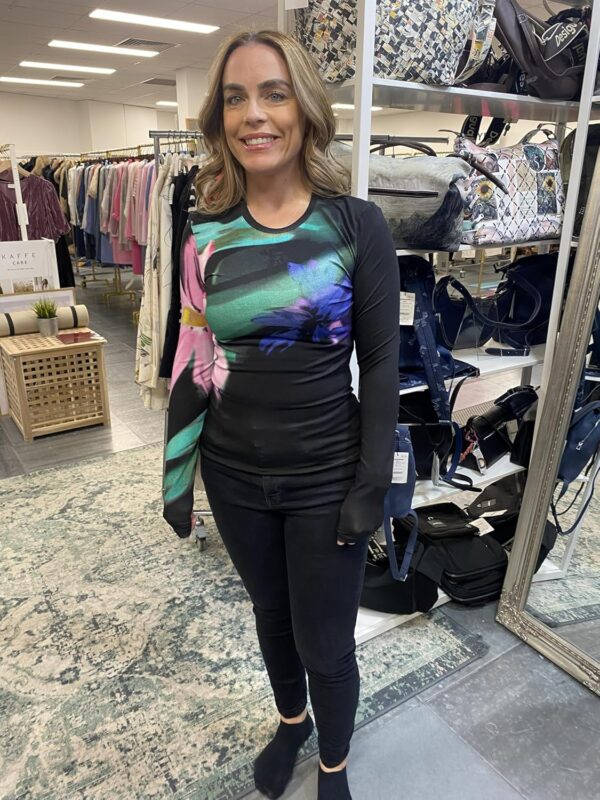 Blouse femme Desigual imprimé floral manches longues noir-8