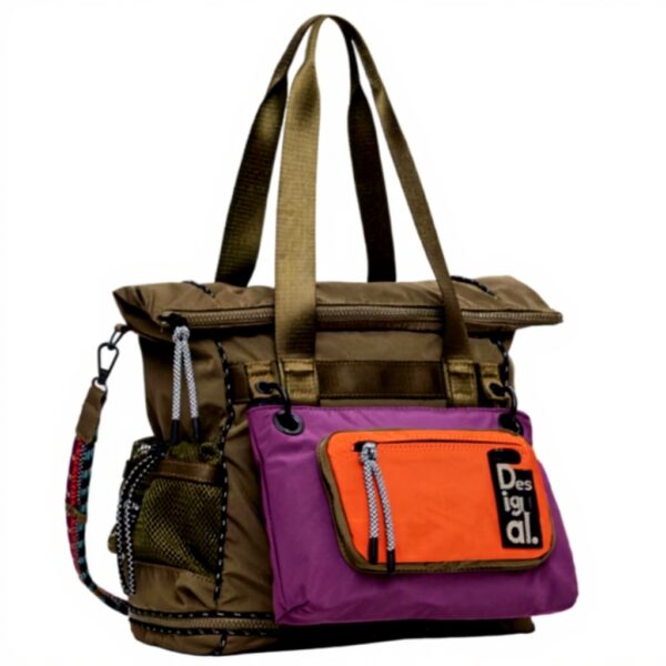 Sac à dos femme Desigual nylon multicolore poches multiples