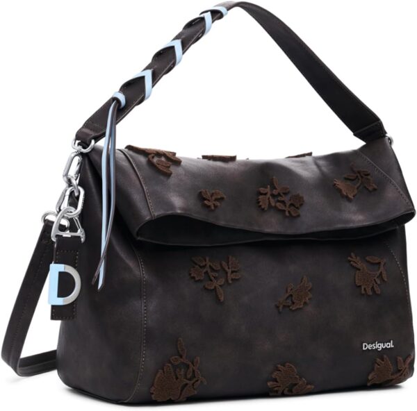 Sac bandoulière Desigual uni poche intérieure-0