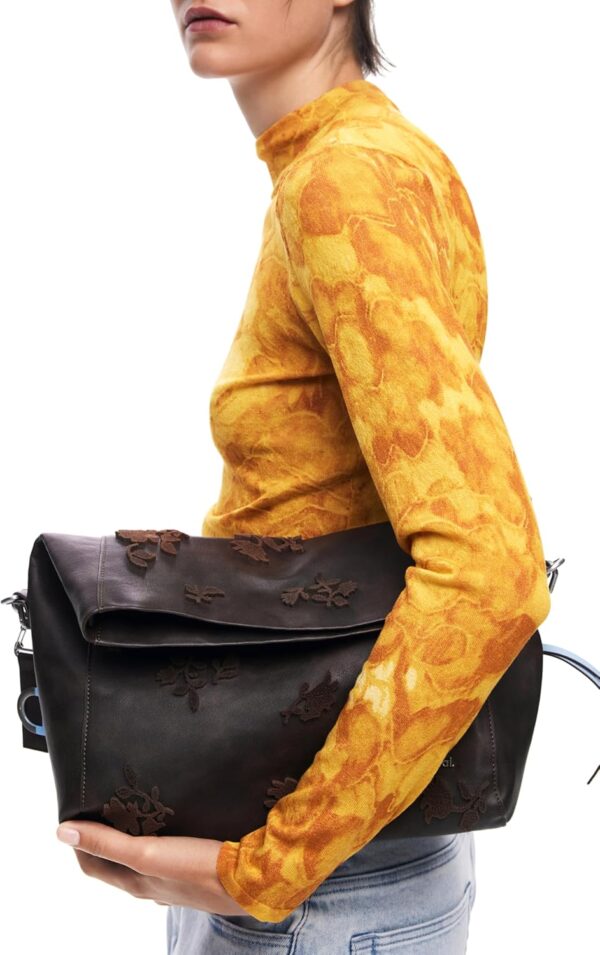 Sac bandoulière Desigual uni poche intérieure-4