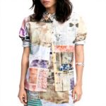 Sweat Desigual Femme Marron Imprimé Arty Regular