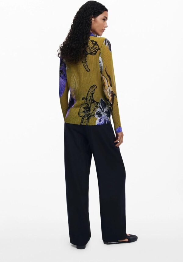 Blouse Desigual Femme Imprimé floral Col chemise Vert-4