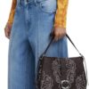 Sac bandoulière femme Desigual marron poche zippée réglable-2