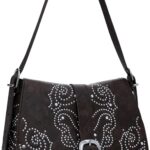 Sac bandoulière femme Desigual marron poche zippée réglable-0