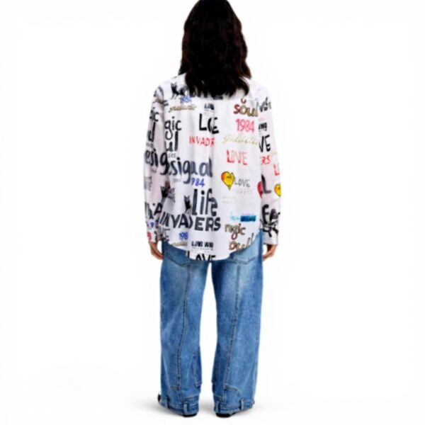 Chemise boutonnée Desigual Femme Imprimé Arty Coupe Regular