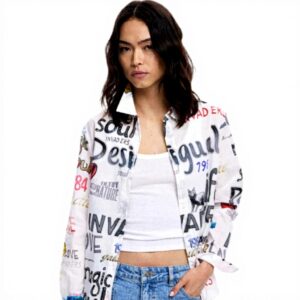Chemise boutonnée Desigual Femme Imprimé Arty Coupe Regular