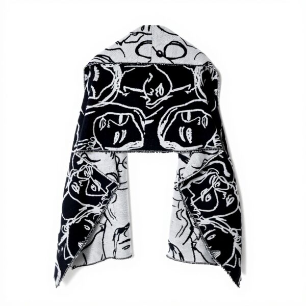 Écharpe Desigual Femme Polyester Recyclé Imprimé Visages