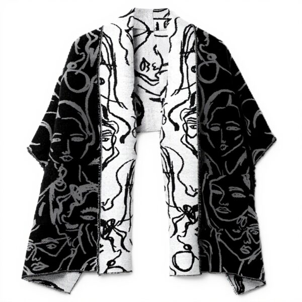 Écharpe Desigual Femme Polyester Recyclé Imprimé Visages