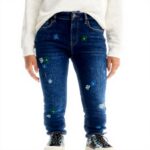 Pantalon décontracté Desigual Denim Bruselas Femme Bleu