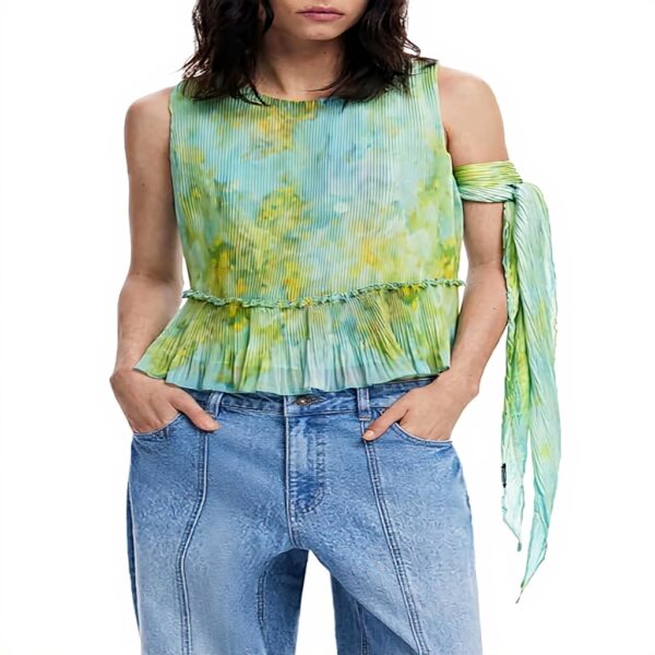 Foulard Desigual Efortless Diamond Wrinkled Antic Green