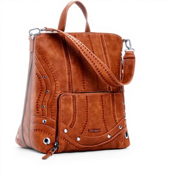 Sac à dos femme Desigual broderie patch mini cuir PU