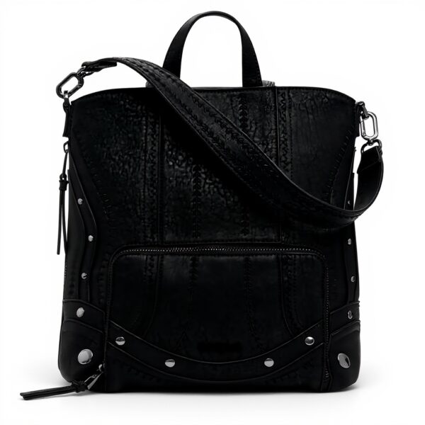 Sac à dos femme Desigual mini broderie patch cuir PU