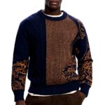 Sweatshirt Desigual Homme Paisley Bleu Survêtement