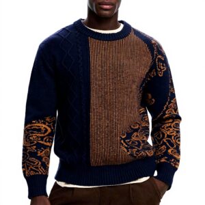 Sweatshirt Desigual Homme Paisley Bleu Survêtement