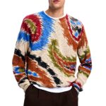 Sweatshirt homme Desigual Paisley marron confortable