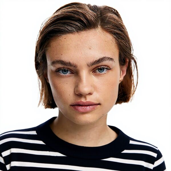 Sweatshirt Desigual Femme Rayures Logo Brodé Noir