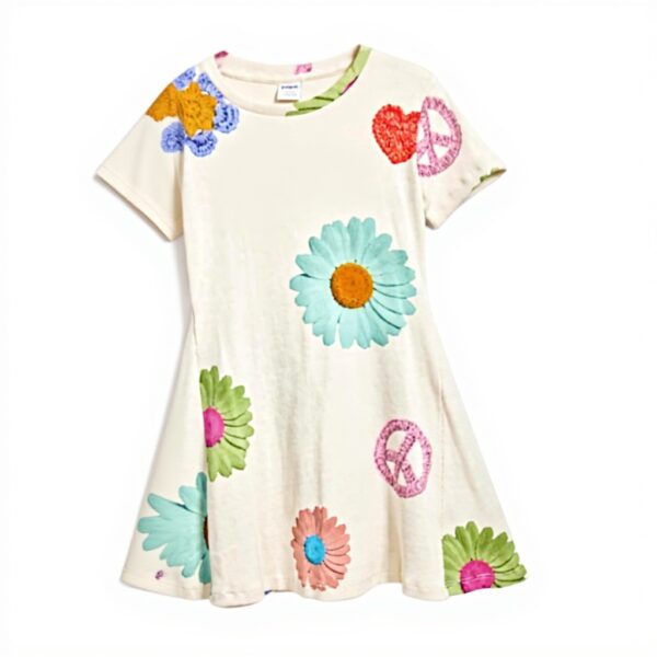 Robe fille Desigual floral manches courtes bébé 0-24m