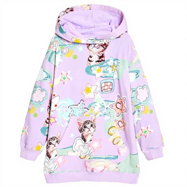 Robe fille Desigual imprimé Arty coupe ample capuche