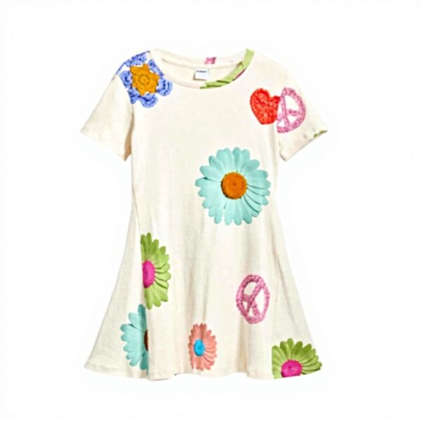 Robe fille Desigual floral manches courtes bébé 0-24m