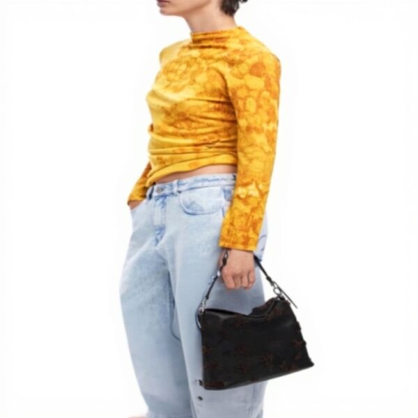 Sac à dos Desigual Jersey 2.0 Stencil Flocado Mini Chocolat