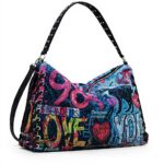 Desigual sac bandoulière Leiria Pizzicato coloré femme
