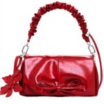 Desigual sac bandoulière rouge nœud décoratif femme