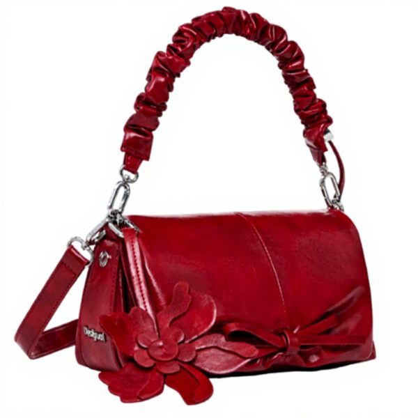 Desigual sac bandoulière rouge nœud décoratif femme