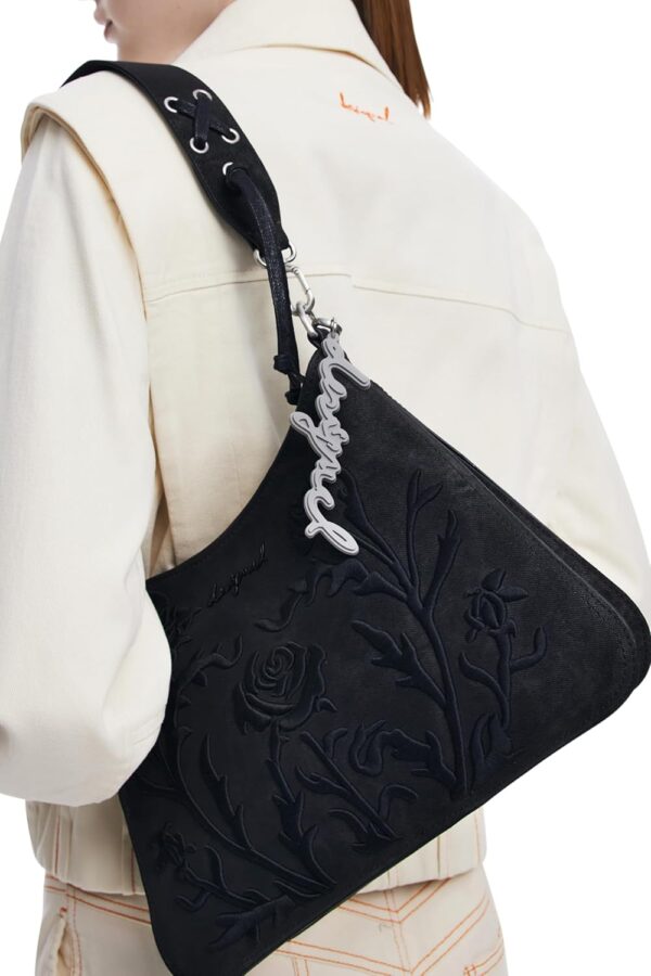 Sac porté épaule Desigual Romeo Floral Manaos 2.0 Noir-4