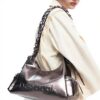 Desigual sac épaule Montville Logo argenté violet femme