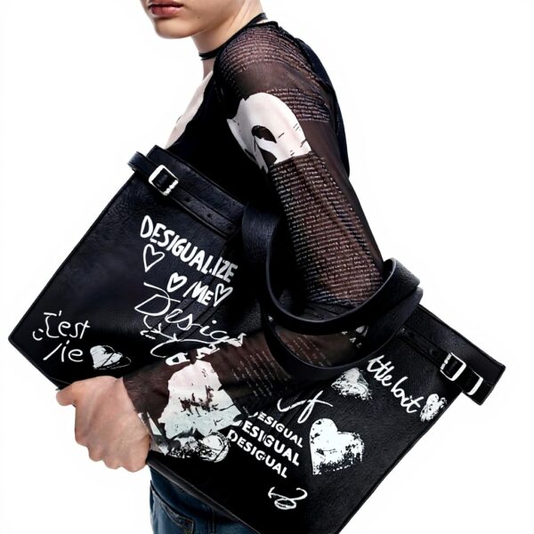 Sac à épaule Desigual Hobart Seshat Shopping Bag Noir