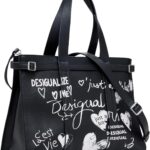Sac à épaule Desigual Hobart Seshat Shopping Bag Noir-0