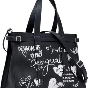 Sac à épaule Desigual Hobart Seshat Shopping Bag Noir-0