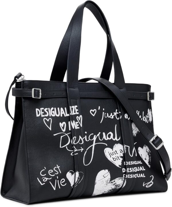 Sac à épaule Desigual Hobart Seshat Shopping Bag Noir-0