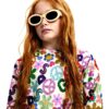 Sweatshirt fille Desigual coton imprimé hippie