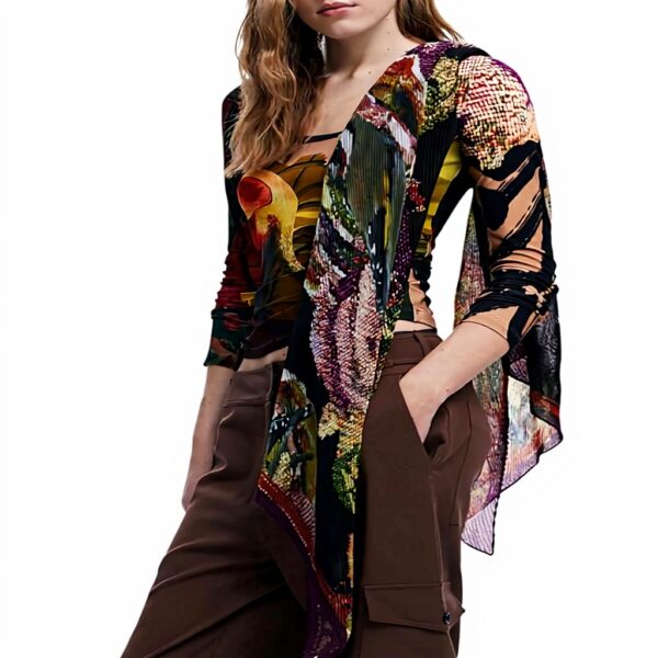 Écharpe Desigual imprimé floral plissé femme accessoire mode