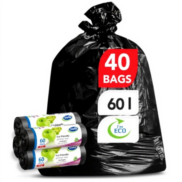 Sacs poubelle Stella Pack 40 60l plastique recyclé usage