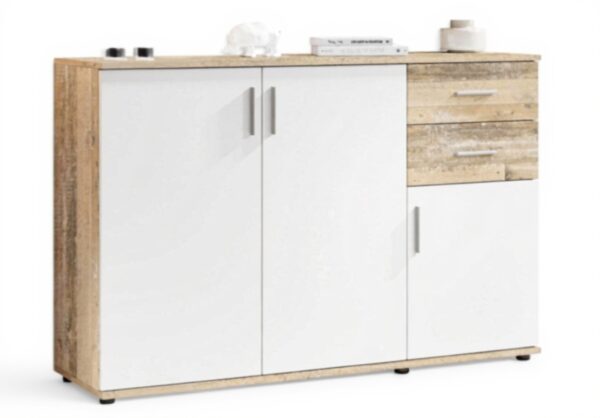 Commode Stella Trading Blanc Moderne Rangement Salon Chambre