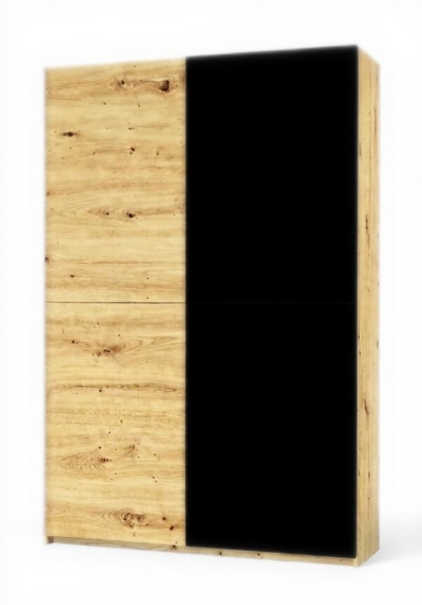 Armoire Stella Trading Chêne Artisanal Noir Portes